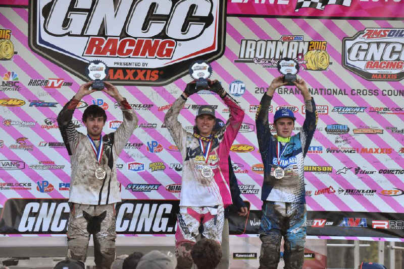 XC2 Pro Lites Podium: (2) Vance Francis, (1) Layne Michael, (3) Josh Toth.Photo: Ken Hill