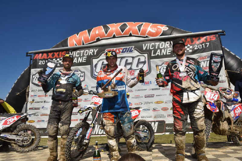 Overall Podium: (2) Ryan Sipes, (1) Thad Duvall, (3) Steward Baylor.