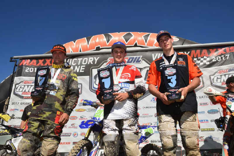 XC2 250 Pro Podium: (2) Layne Michael, (1) Josh Toth, (3) Ben Kelley.