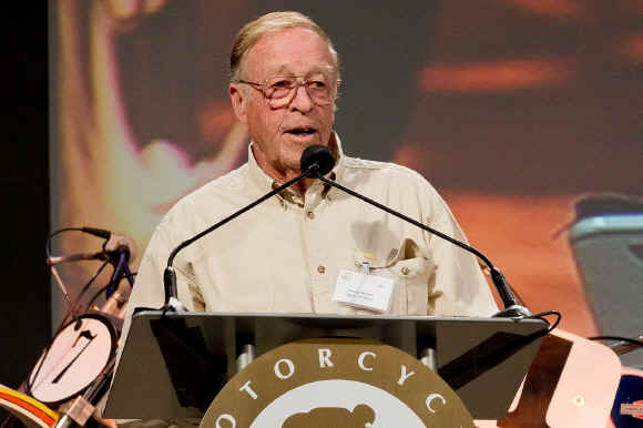 AMA Motorcycle Hall of Famer Bruce Brown at the 2012 AMA Hall of Fame Induction Ceremony in Las Vegas.
