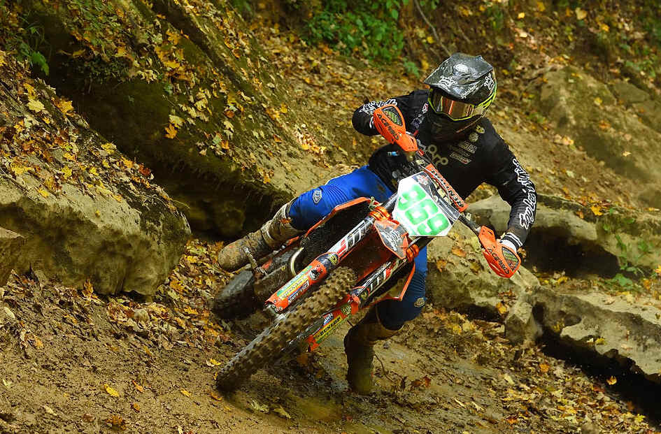 Jonathan Girroir (Trail Jesters KTM) took home his fifth win in the XC2 class, and now holds the points lead. Photo: Ken Hill